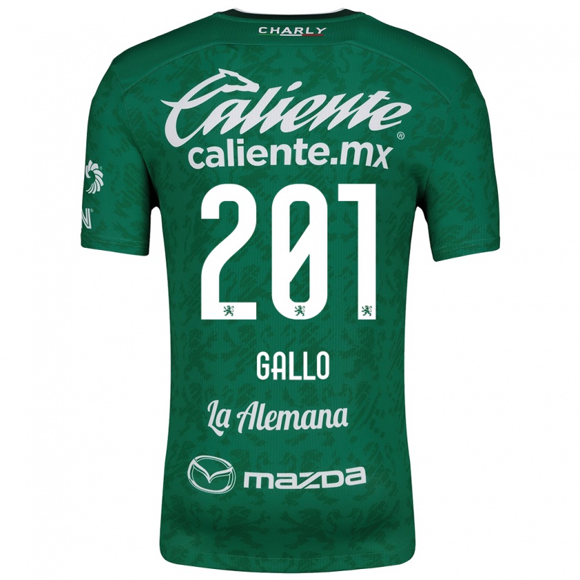 Kandiny Kinder Andrés Gallo #201 Grün Weiß Heimtrikot Trikot 2024/25 T-Shirt