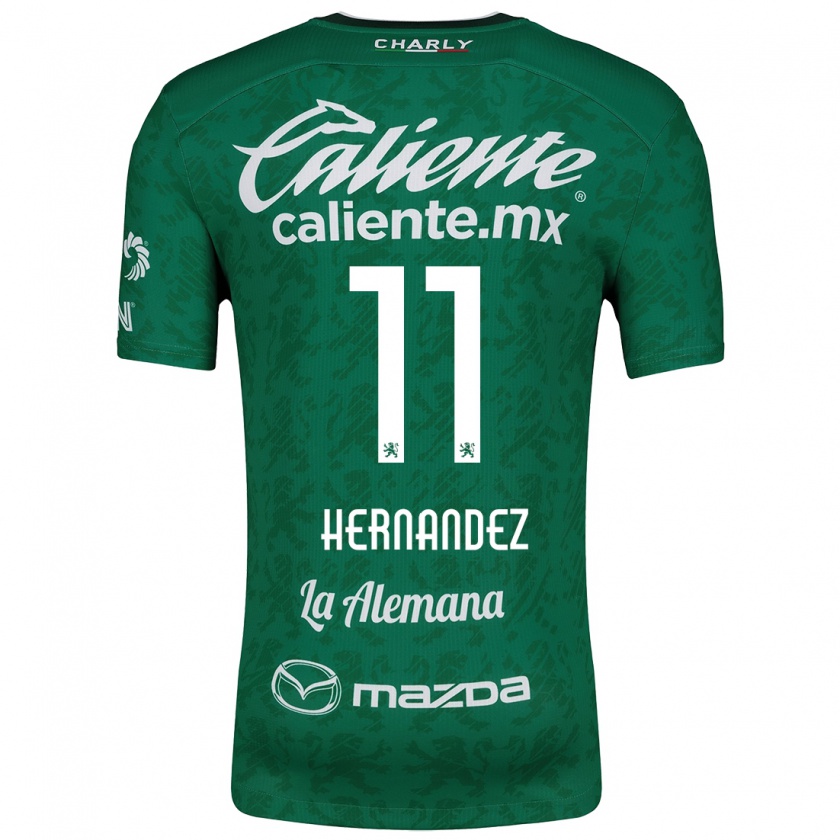 Kandiny Kinder Elías Hernández #11 Grün Weiß Heimtrikot Trikot 2024/25 T-Shirt