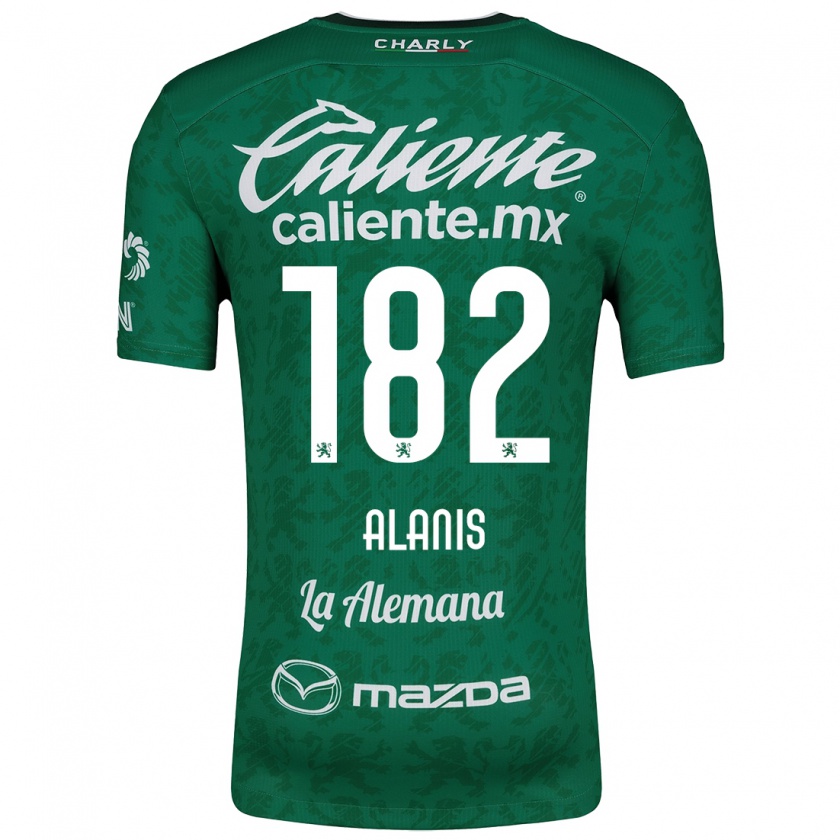 Kandiny Kinder Alejandro Alanís #182 Grün Weiß Heimtrikot Trikot 2024/25 T-Shirt