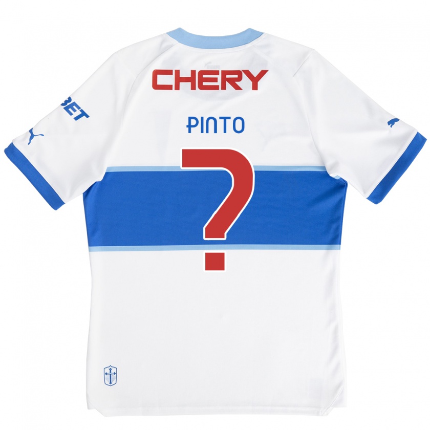 Kandiny Kinder Pablo Pinto #0 Weiß Blau Heimtrikot Trikot 2024/25 T-Shirt