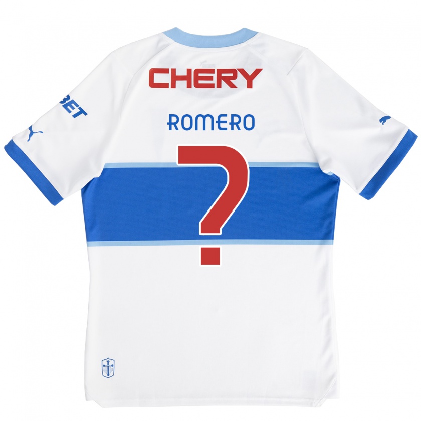 Kandiny Kinder Leenhan Romero #0 Weiß Blau Heimtrikot Trikot 2024/25 T-Shirt