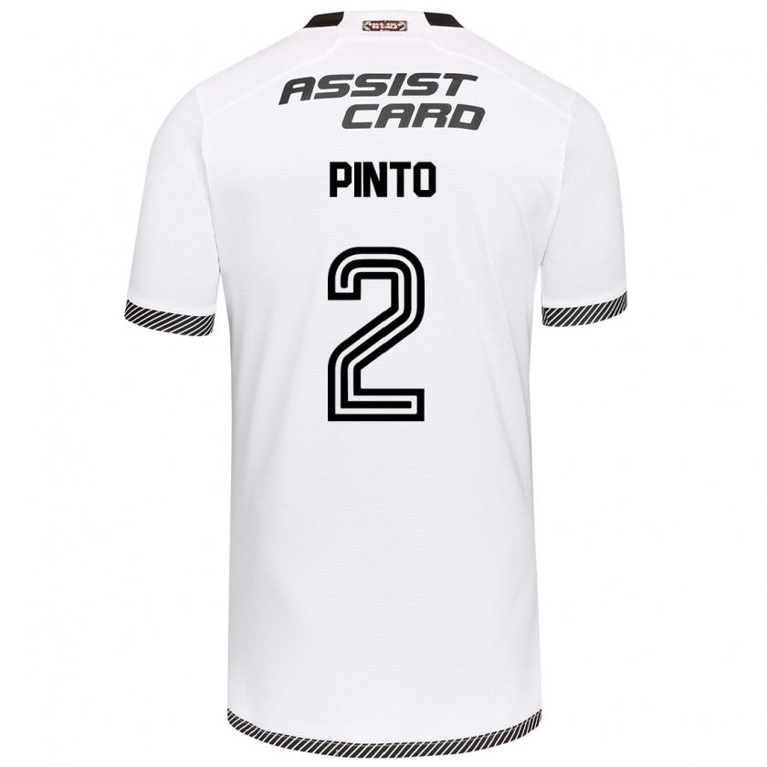 Kandiny Kinder Matías Pinto #2 Weiß Schwarz Heimtrikot Trikot 2024/25 T-Shirt