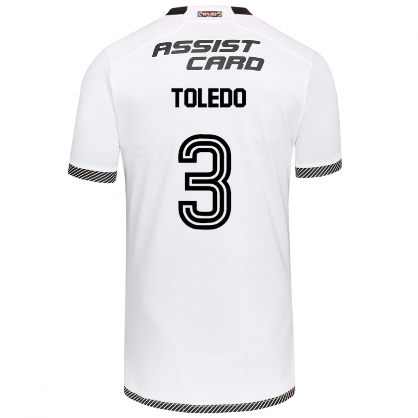 Kandiny Kinder Miguel Toledo #3 Weiß Schwarz Heimtrikot Trikot 2024/25 T-Shirt