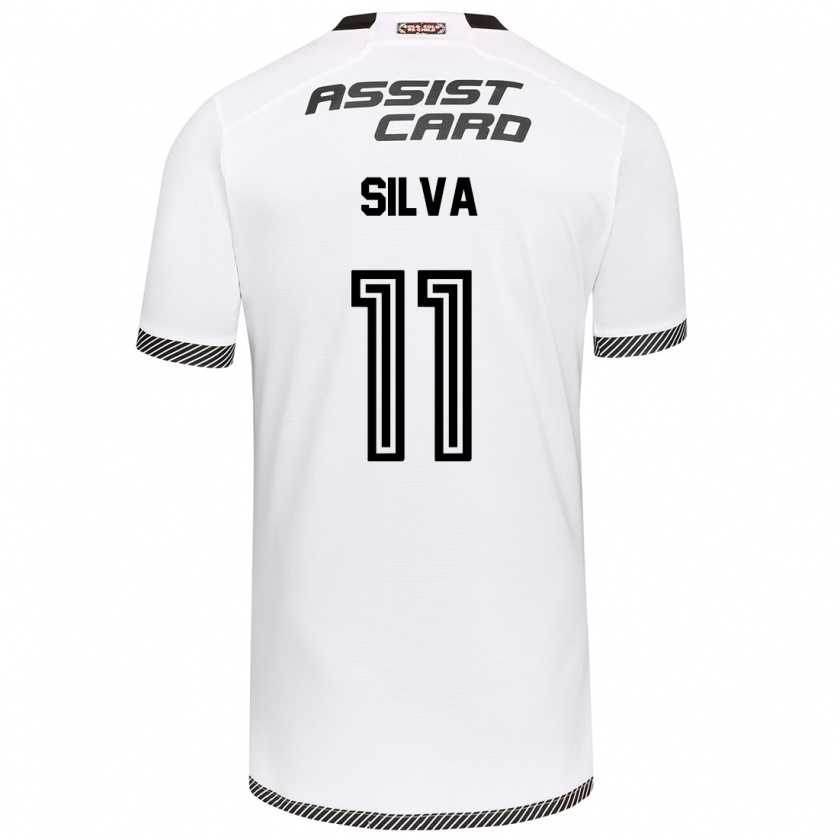 Kandiny Kinder Martín Silva #11 Weiß Schwarz Heimtrikot Trikot 2024/25 T-Shirt