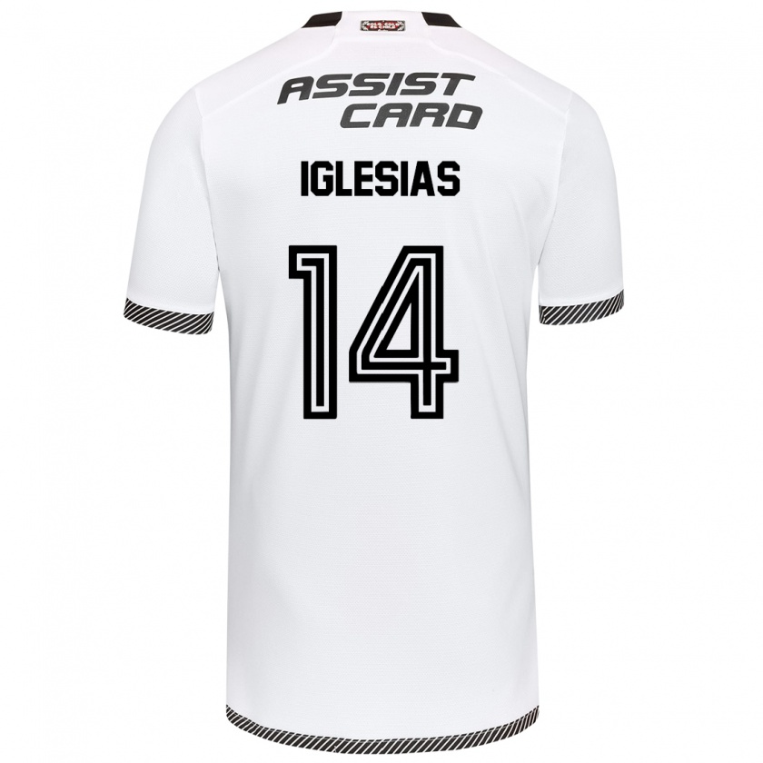 Kandiny Kinder Luciano Iglesias #14 Weiß Schwarz Heimtrikot Trikot 2024/25 T-Shirt