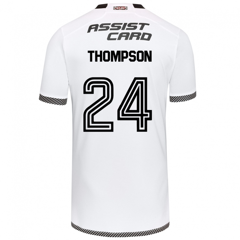 Kandiny Kinder Jordhy Thompson #24 Weiß Schwarz Heimtrikot Trikot 2024/25 T-Shirt