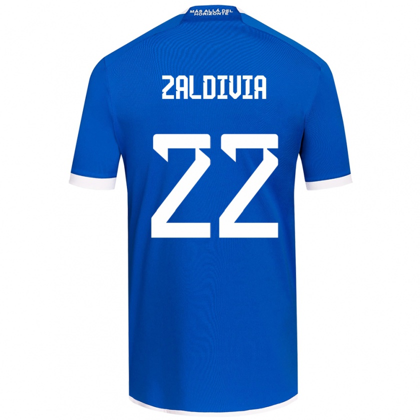 Kandiny Kinder Matías Zaldivia #22 Blau Weiss Heimtrikot Trikot 2024/25 T-Shirt