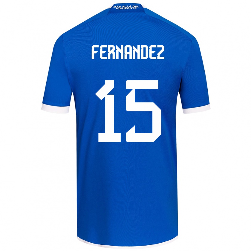 Kandiny Kinder Vicente Fernández #15 Blau Weiss Heimtrikot Trikot 2024/25 T-Shirt