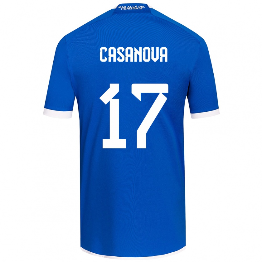 Kandiny Kinder Luis Casanova #17 Blau Weiss Heimtrikot Trikot 2024/25 T-Shirt