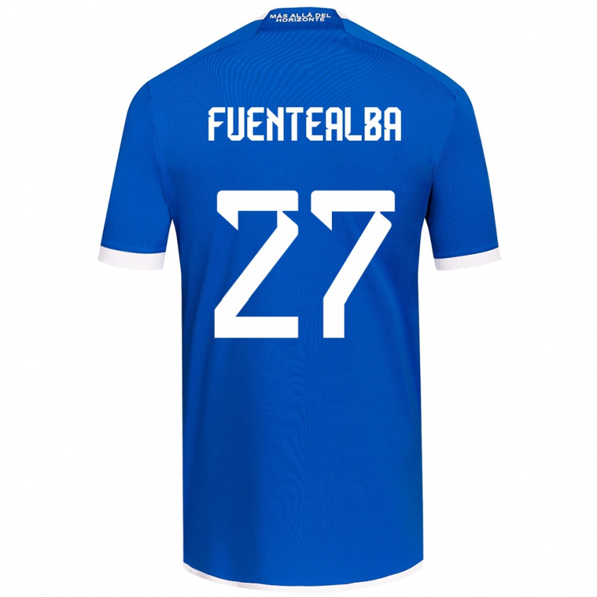 Kandiny Kinder Jeison Fuentealba #27 Blau Weiss Heimtrikot Trikot 2024/25 T-Shirt