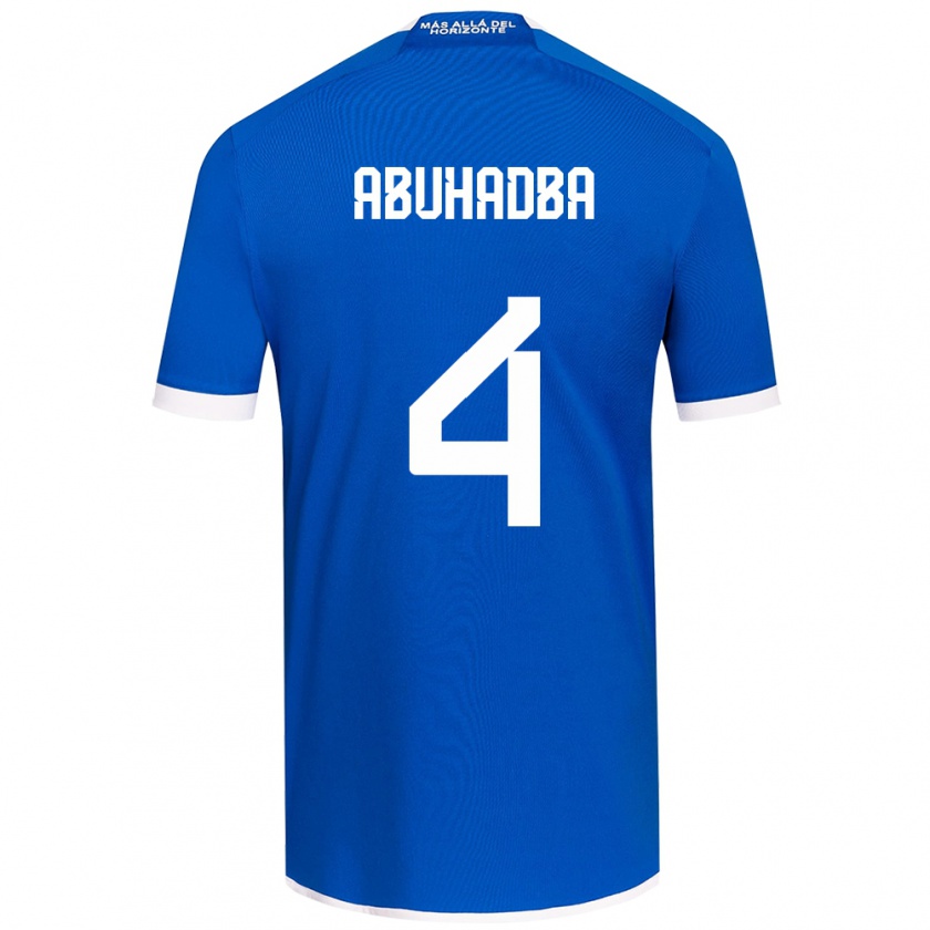 Kandiny Kinder Zacarías Abuhadba #4 Blau Weiss Heimtrikot Trikot 2024/25 T-Shirt