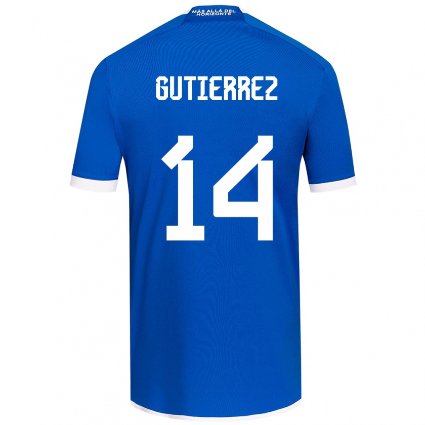 Kandiny Kinder Ana Gutiérrez #14 Blau Weiss Heimtrikot Trikot 2024/25 T-Shirt