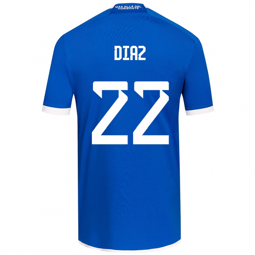 Kandiny Kinder Valentina Díaz #22 Blau Weiss Heimtrikot Trikot 2024/25 T-Shirt