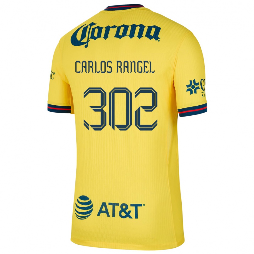 Kandiny Kinder Juan Carlos Rangel #302 Gelb Blau Heimtrikot Trikot 2024/25 T-Shirt