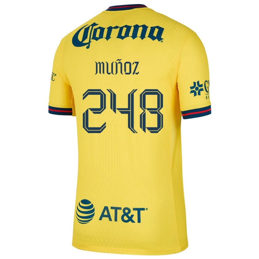 Kandiny Kinder Diego Muñoz #248 Gelb Blau Heimtrikot Trikot 2024/25 T-Shirt