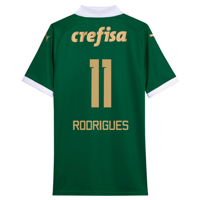 Kandiny Kinder Bruno Rodrigues #11 Grün Weiß Heimtrikot Trikot 2024/25 T-Shirt