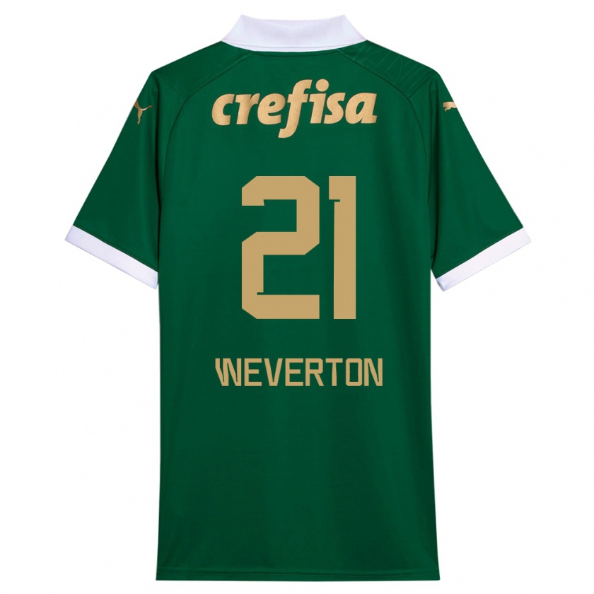 Kandiny Kinder Weverton #21 Grün Weiß Heimtrikot Trikot 2024/25 T-Shirt