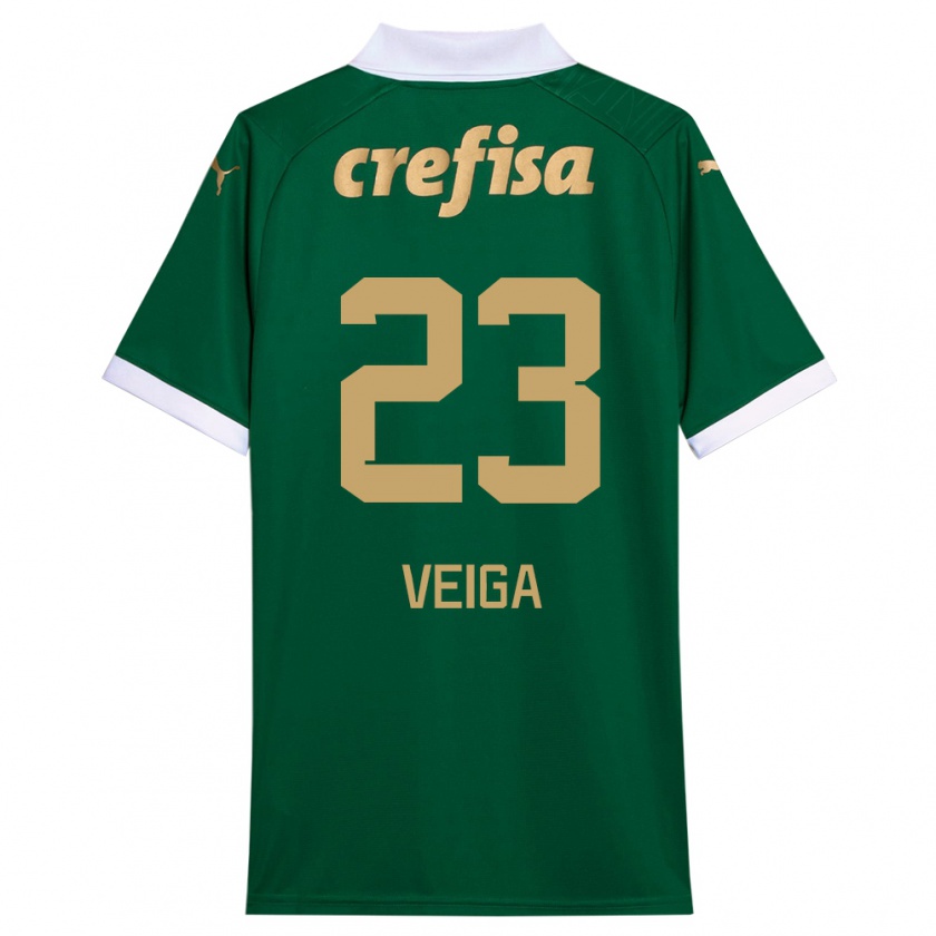 Kandiny Kinder Raphael Veiga #23 Grün Weiß Heimtrikot Trikot 2024/25 T-Shirt