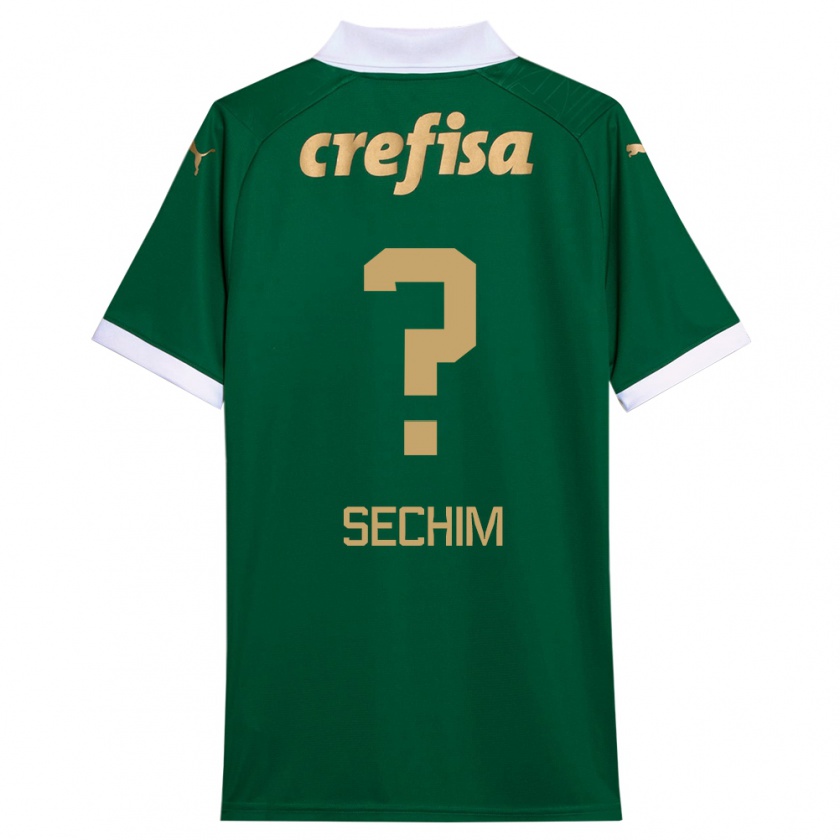 Kandiny Kinder Caio Sechim #0 Grün Weiß Heimtrikot Trikot 2024/25 T-Shirt