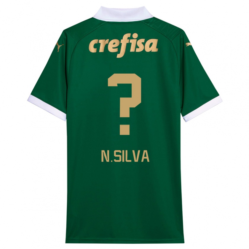 Kandiny Kinder Ney Silva #0 Grün Weiß Heimtrikot Trikot 2024/25 T-Shirt