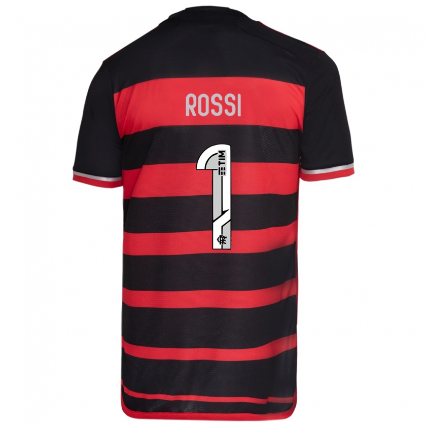 Kandiny Kinder Agustín Rossi #1 Rot Schwarz Heimtrikot Trikot 2024/25 T-Shirt