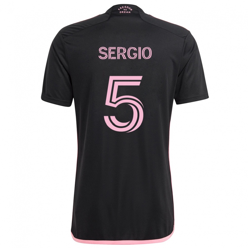 Kandiny Kinder Sergio Busquets #5 Schwarz Auswärtstrikot Trikot 2024/25 T-Shirt