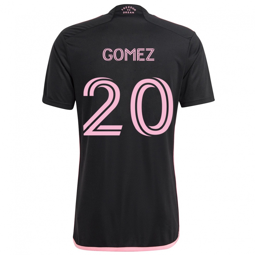 Kandiny Kinder Diego Gómez #20 Schwarz Auswärtstrikot Trikot 2024/25 T-Shirt