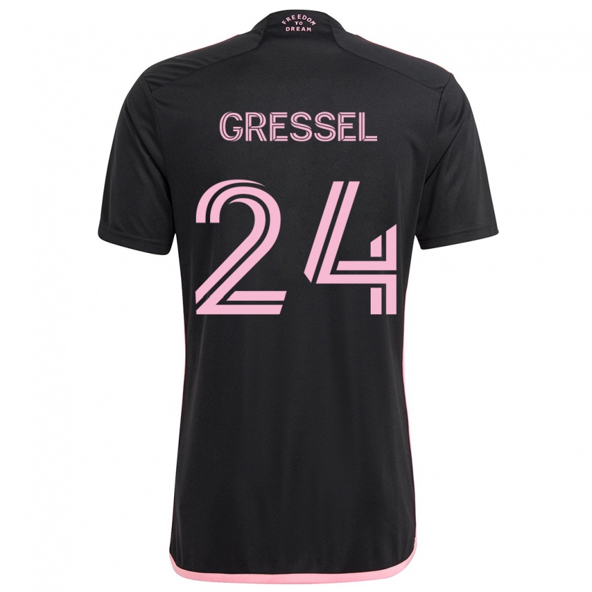 Kandiny Kinder Julian Gressel #24 Schwarz Auswärtstrikot Trikot 2024/25 T-Shirt