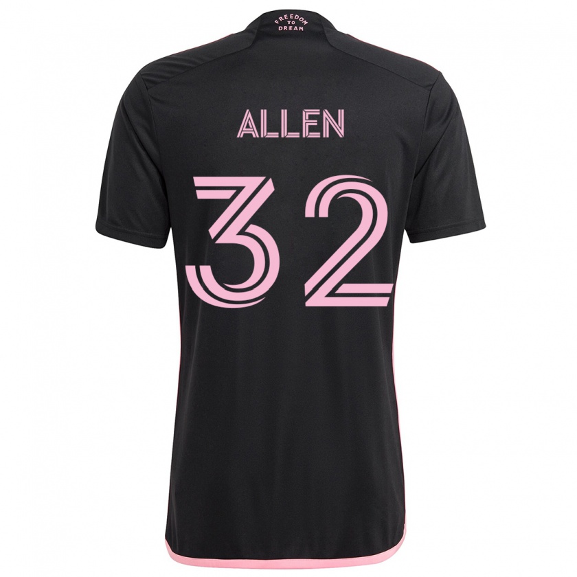 Kandiny Kinder Noah Allen #32 Schwarz Auswärtstrikot Trikot 2024/25 T-Shirt