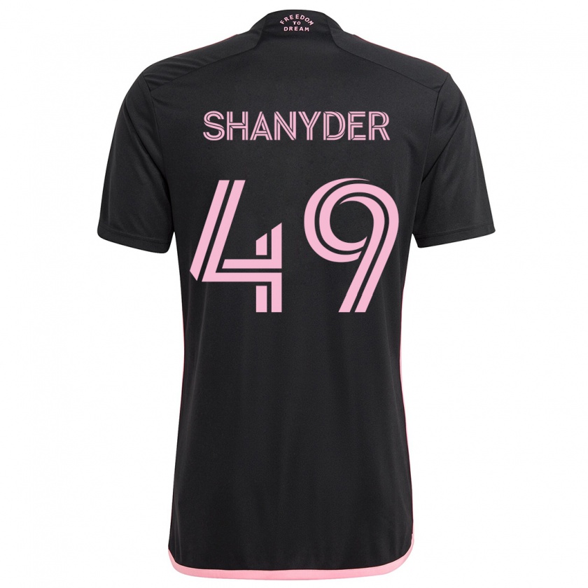 Kandiny Kinder Shanyder Borgelin #49 Schwarz Auswärtstrikot Trikot 2024/25 T-Shirt