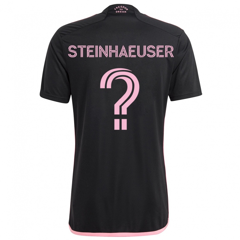 Kandiny Kinder Marcus Steinhaeuser #0 Schwarz Auswärtstrikot Trikot 2024/25 T-Shirt