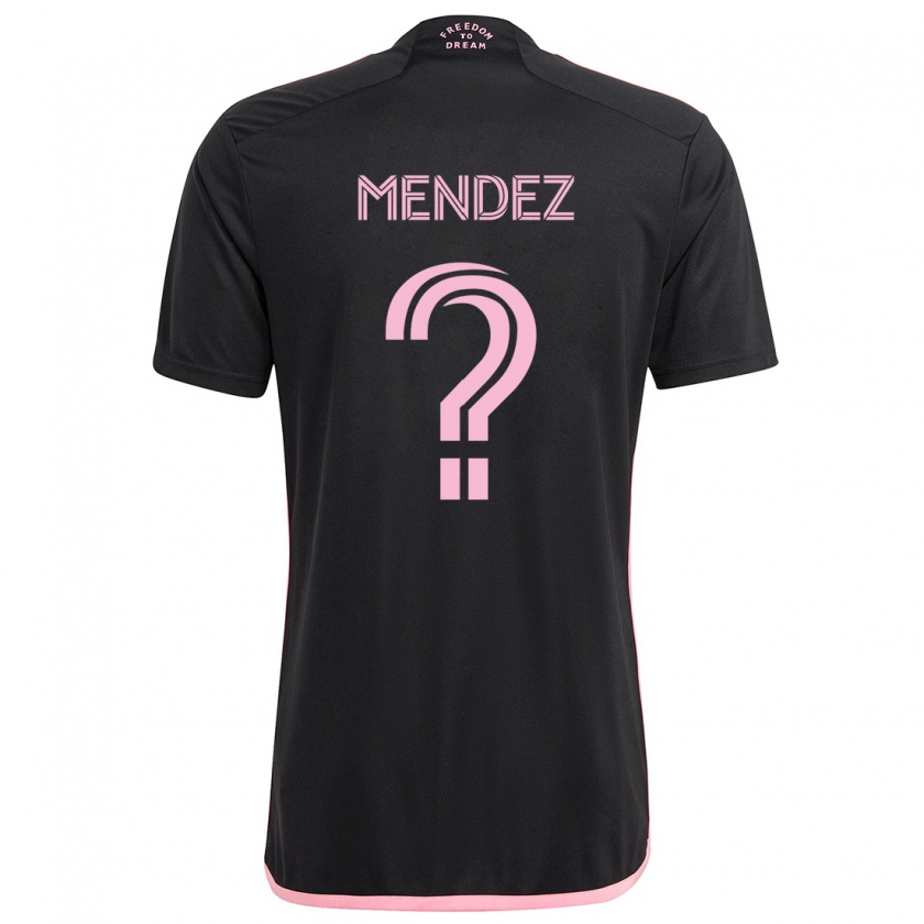 Kandiny Kinder Dylan Mendez #0 Schwarz Auswärtstrikot Trikot 2024/25 T-Shirt