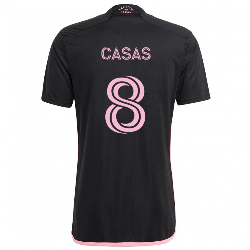 Kandiny Kinder Pep Casas #8 Schwarz Auswärtstrikot Trikot 2024/25 T-Shirt