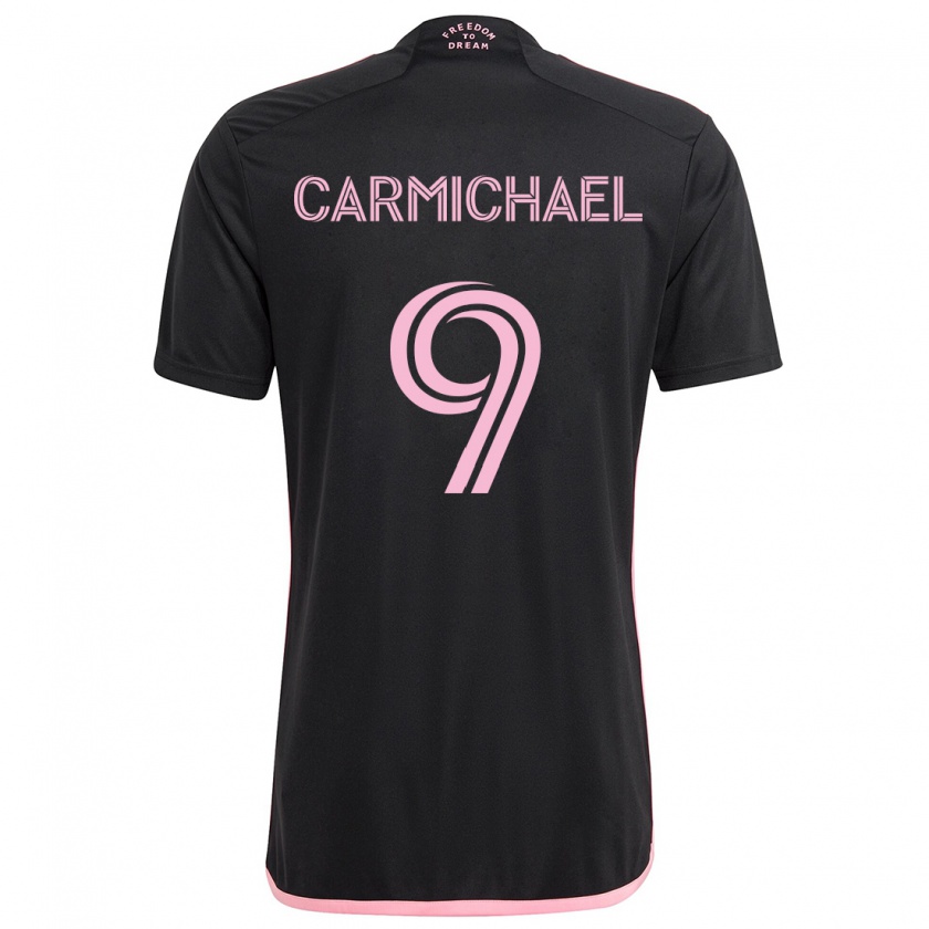 Kandiny Kinder Ryan Carmichael #9 Schwarz Auswärtstrikot Trikot 2024/25 T-Shirt