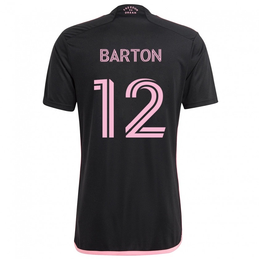 Kandiny Kinder Tye Barton #12 Schwarz Auswärtstrikot Trikot 2024/25 T-Shirt