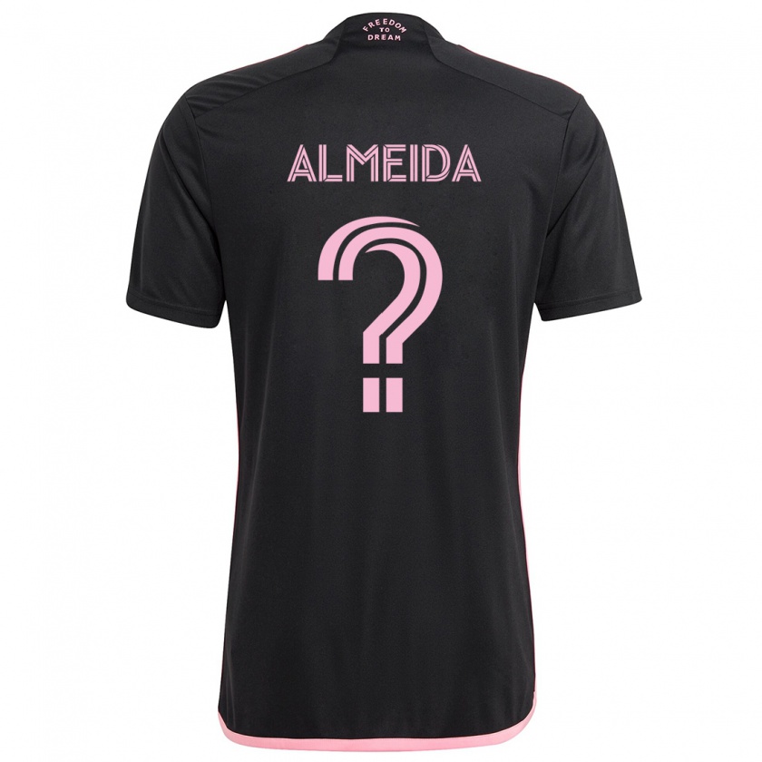 Kandiny Kinder Nicholas Almeida #0 Schwarz Auswärtstrikot Trikot 2024/25 T-Shirt