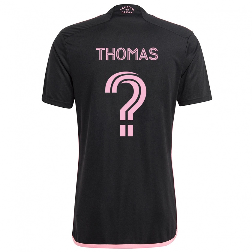 Kandiny Kinder Kobi Thomas #0 Schwarz Auswärtstrikot Trikot 2024/25 T-Shirt