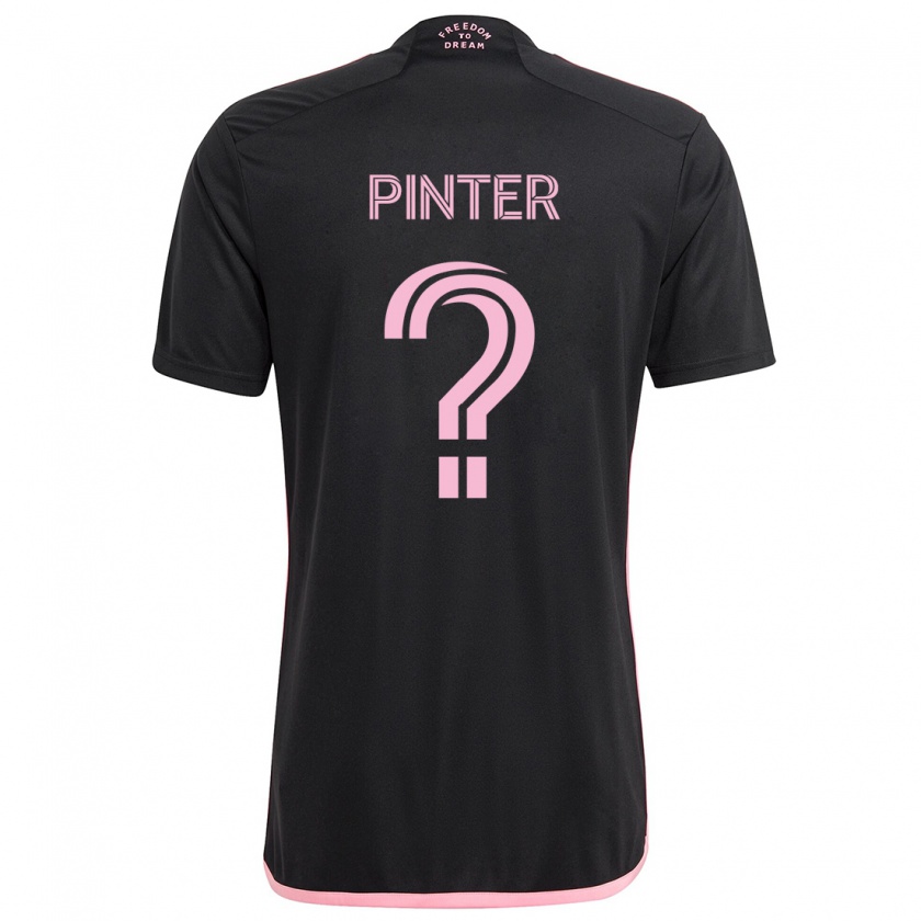 Kandiny Kinder Daniel Pinter #0 Schwarz Auswärtstrikot Trikot 2024/25 T-Shirt