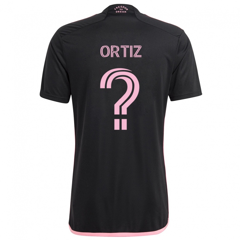 Kandiny Kinder Cristian Ortiz #0 Schwarz Auswärtstrikot Trikot 2024/25 T-Shirt