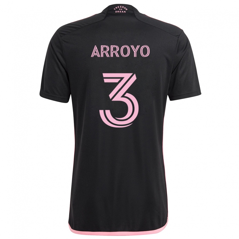 Kandiny Kinder Dixon Arroyo #3 Schwarz Auswärtstrikot Trikot 2024/25 T-Shirt