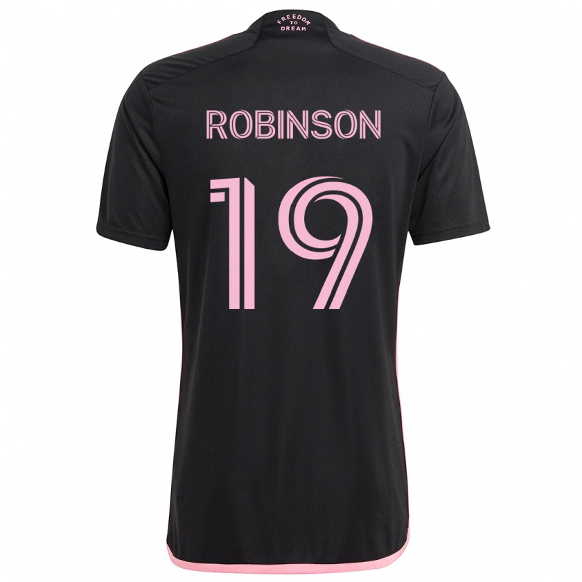 Kandiny Kinder Robbie Robinson #19 Schwarz Auswärtstrikot Trikot 2024/25 T-Shirt