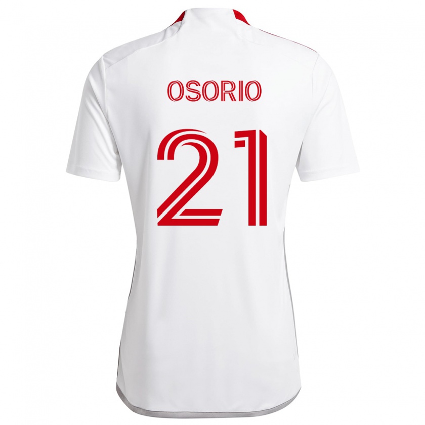 Kandiny Kinder Jonathan Osorio #21 Weiß Rot Auswärtstrikot Trikot 2024/25 T-Shirt