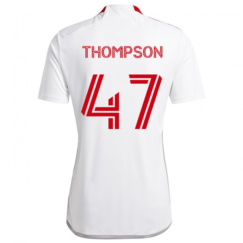 Kandiny Kinder Kosi Thompson #47 Weiß Rot Auswärtstrikot Trikot 2024/25 T-Shirt