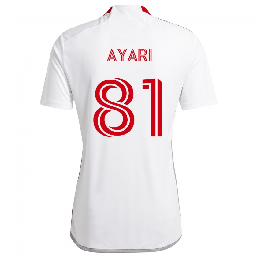 Kandiny Kinder Hassan Ayari #81 Weiß Rot Auswärtstrikot Trikot 2024/25 T-Shirt