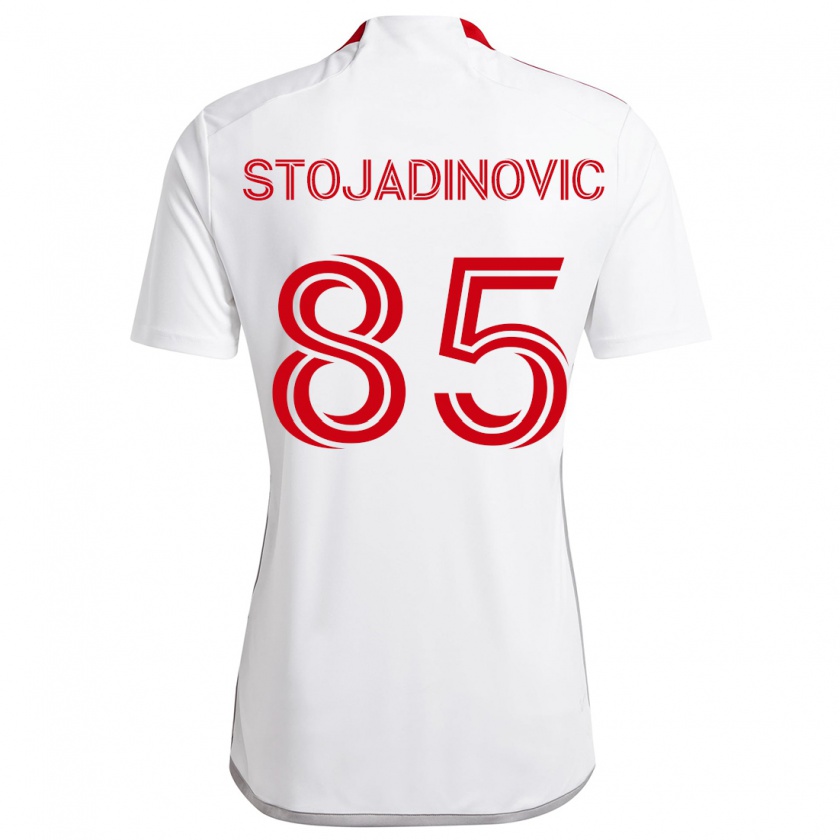 Kandiny Kinder Marko Stojadinovic #85 Weiß Rot Auswärtstrikot Trikot 2024/25 T-Shirt