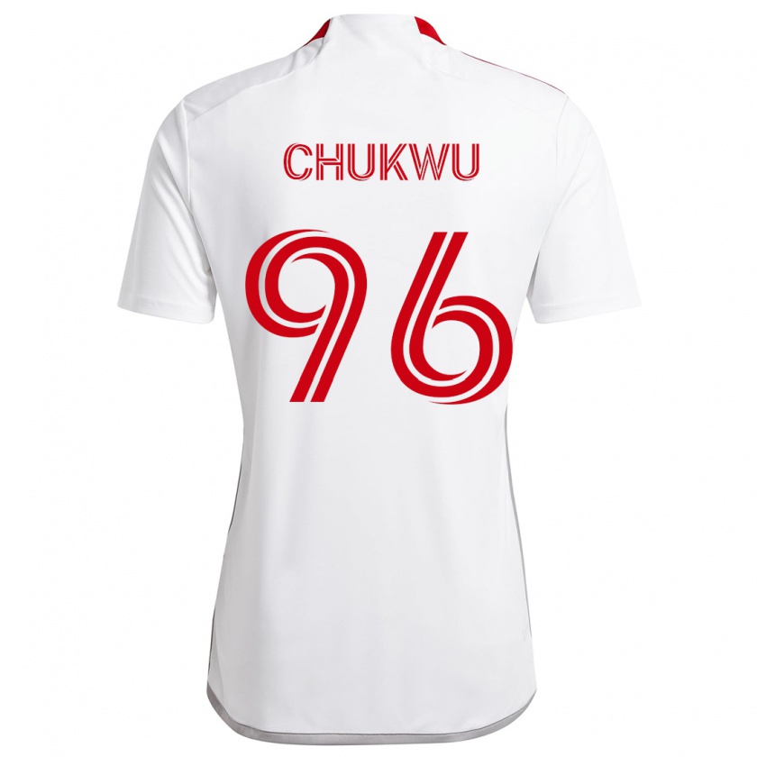 Kandiny Kinder Richard Chukwu #96 Weiß Rot Auswärtstrikot Trikot 2024/25 T-Shirt