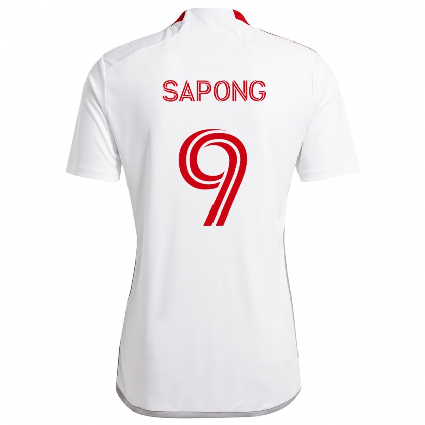 Kandiny Kinder C.j. Sapong #9 Weiß Rot Auswärtstrikot Trikot 2024/25 T-Shirt