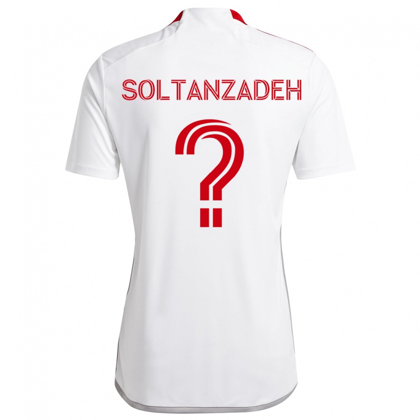 Kandiny Kinder Shayan Soltanzadeh #0 Weiß Rot Auswärtstrikot Trikot 2024/25 T-Shirt