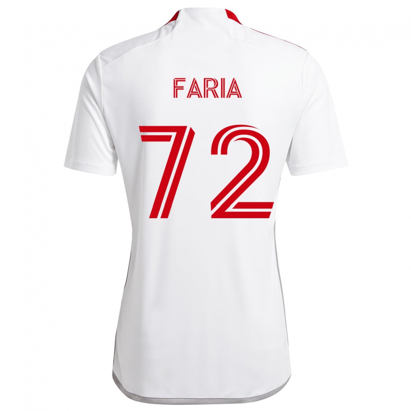 Kandiny Kinder Jordan Faria #72 Weiß Rot Auswärtstrikot Trikot 2024/25 T-Shirt