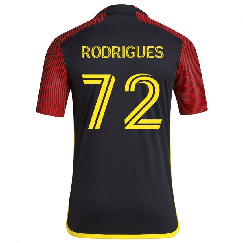 Kandiny Kinder Braudílio Rodrigues #72 Rot Schwarz Auswärtstrikot Trikot 2024/25 T-Shirt